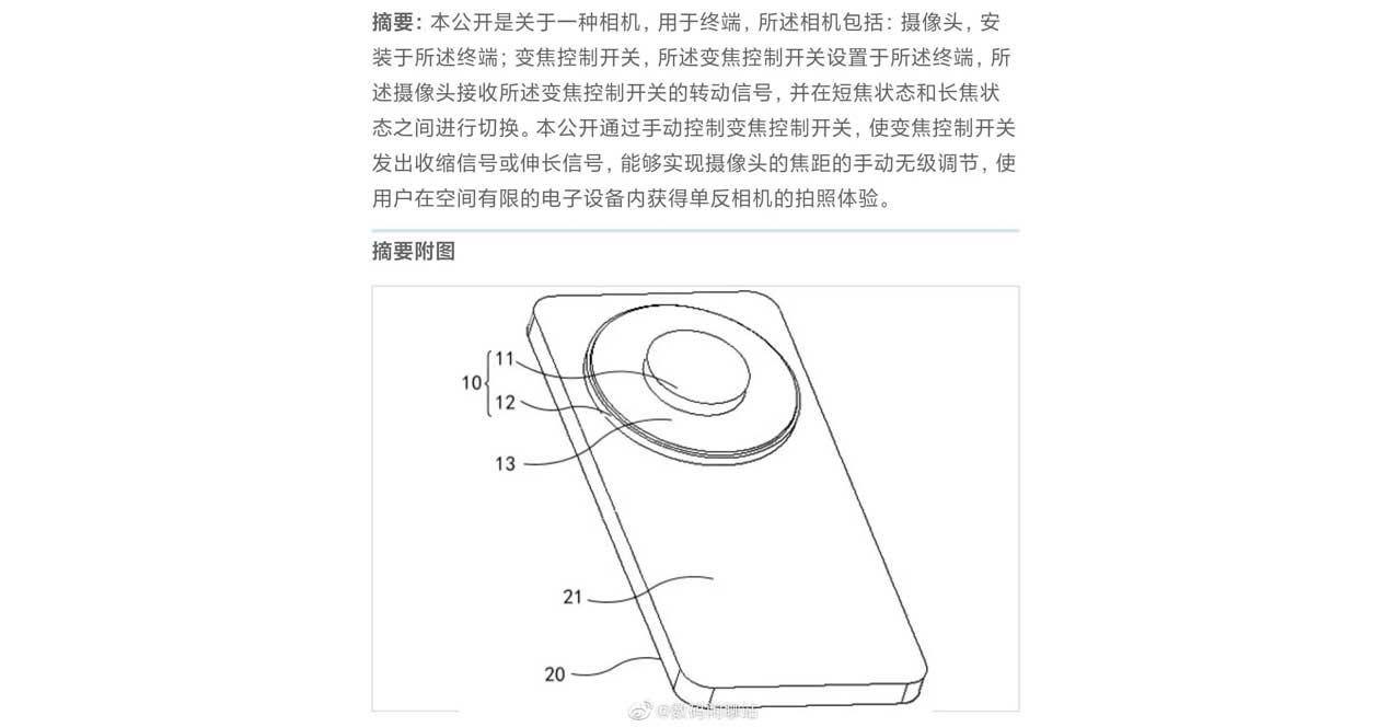 Patentovaný fotoaparát Xiaomi