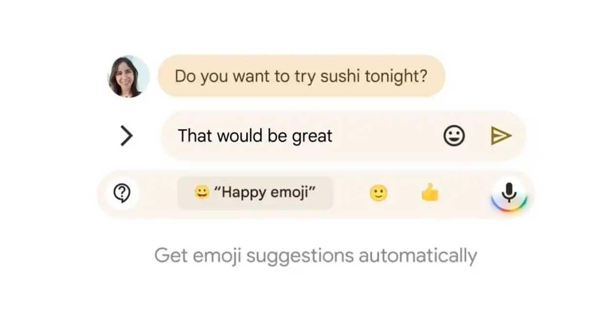 emojis assisterande på google