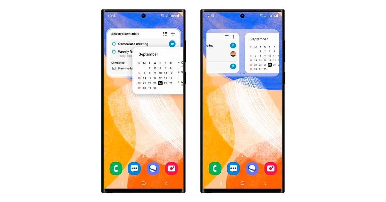 Виджеты Android 13 Samsung