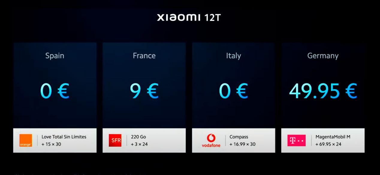 Xiaomi 12T precio Orange