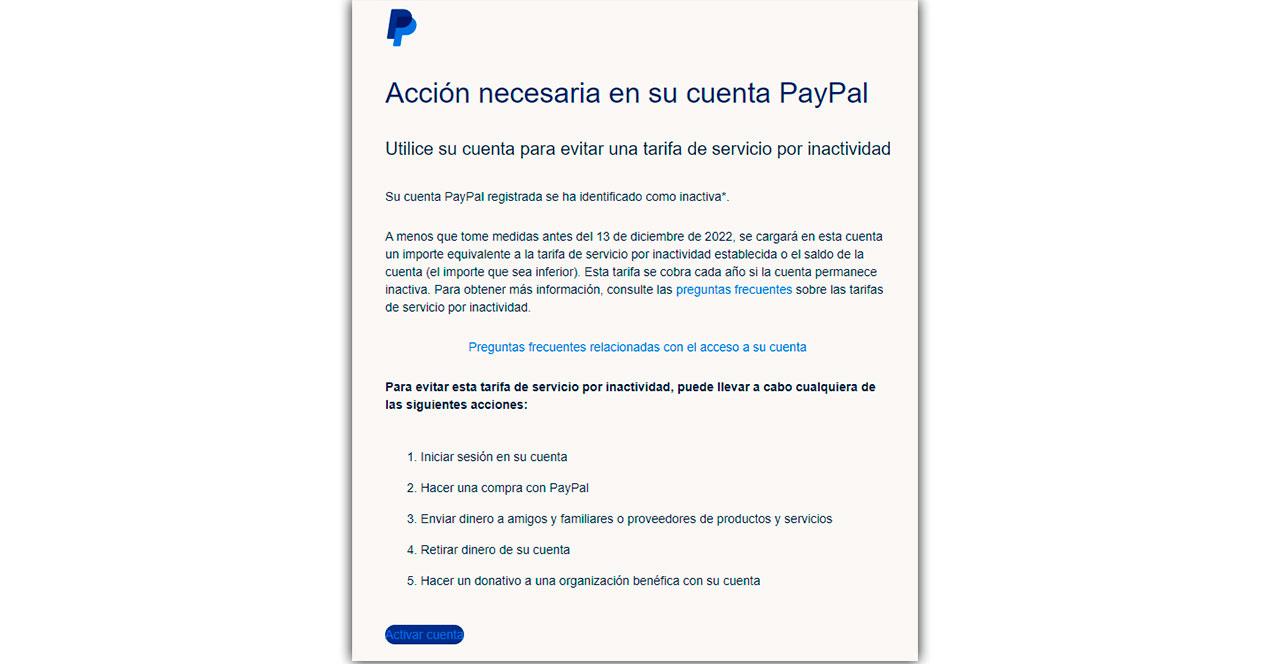 電子メール-paypal-cuentas-inactivas