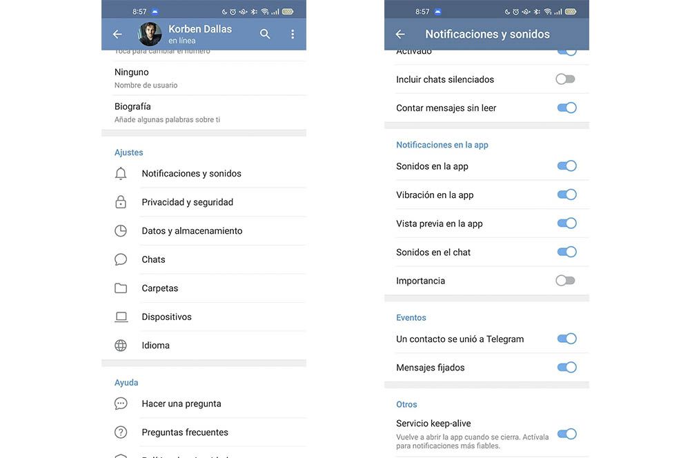 Quitar sonidos chat app móviles Xiaomi