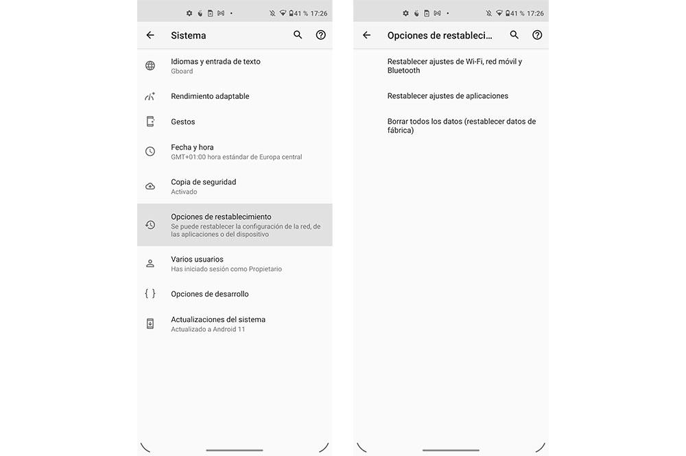 Mobiler Restablecer für Android