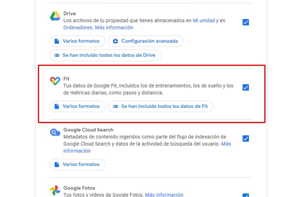 Descargar datos de Google Fit en Android