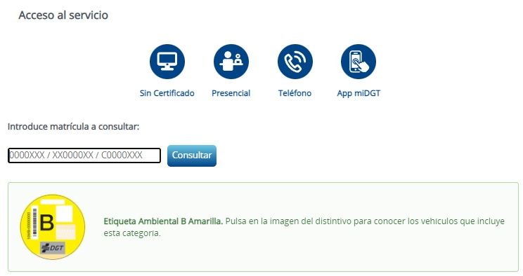 etiqueta de tu vehículo con información sobre ella