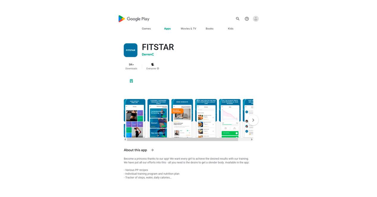 fitstar-app-fraudulenta