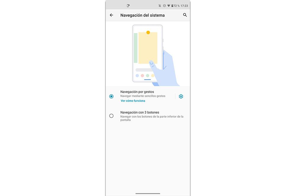 Navigation för gestos Android