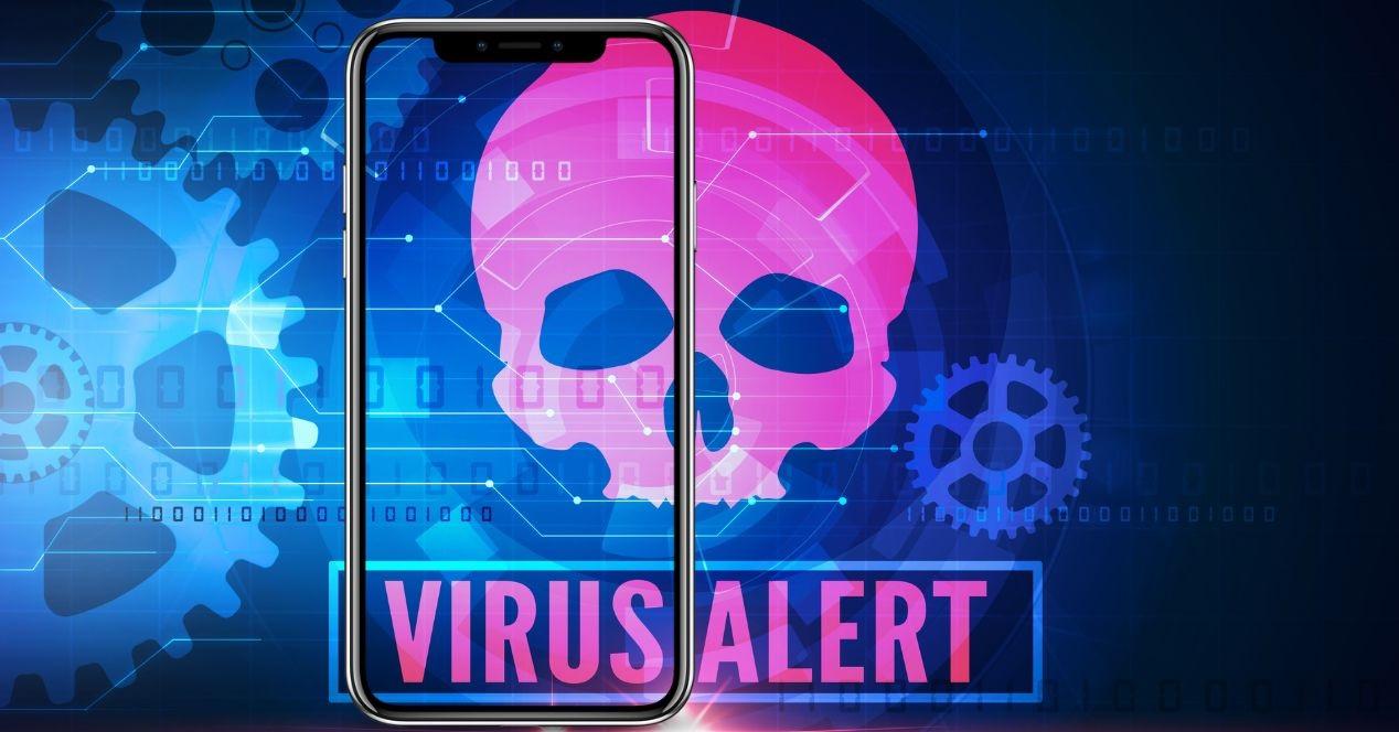 alerta virus en el móvil