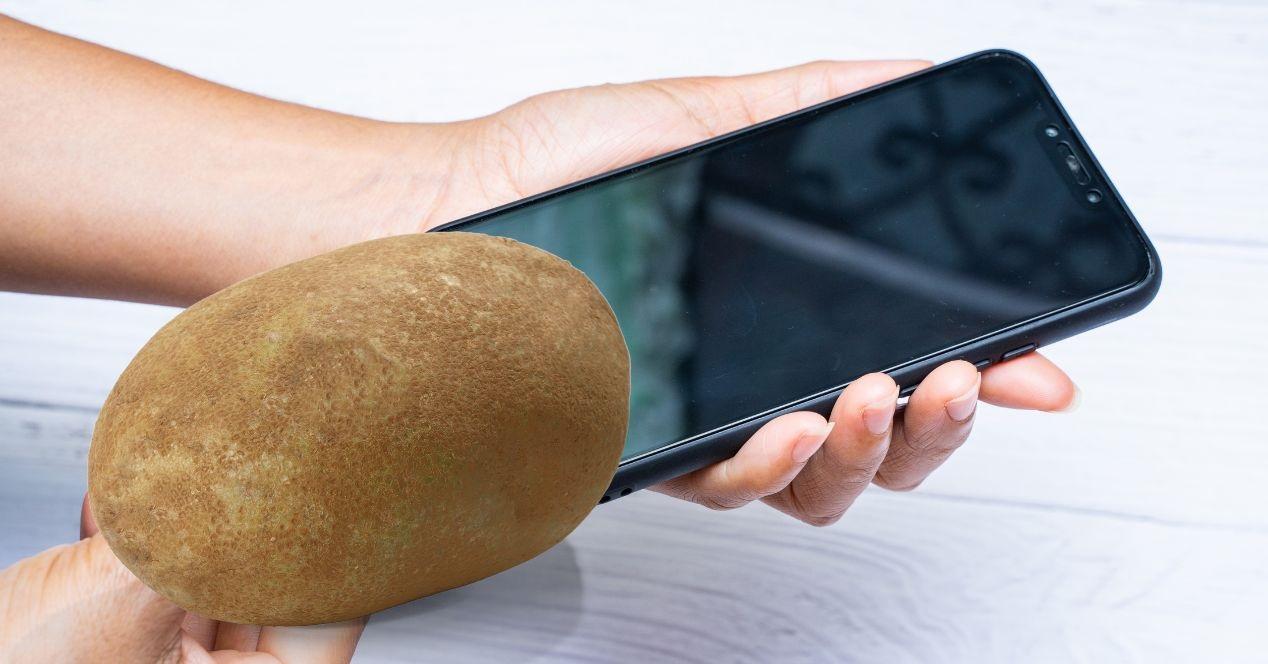 cargar el móvil con una patata