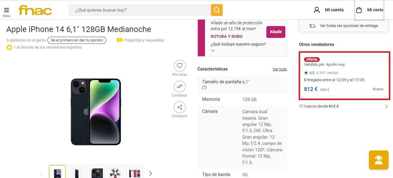iphone 14 a 812 euros