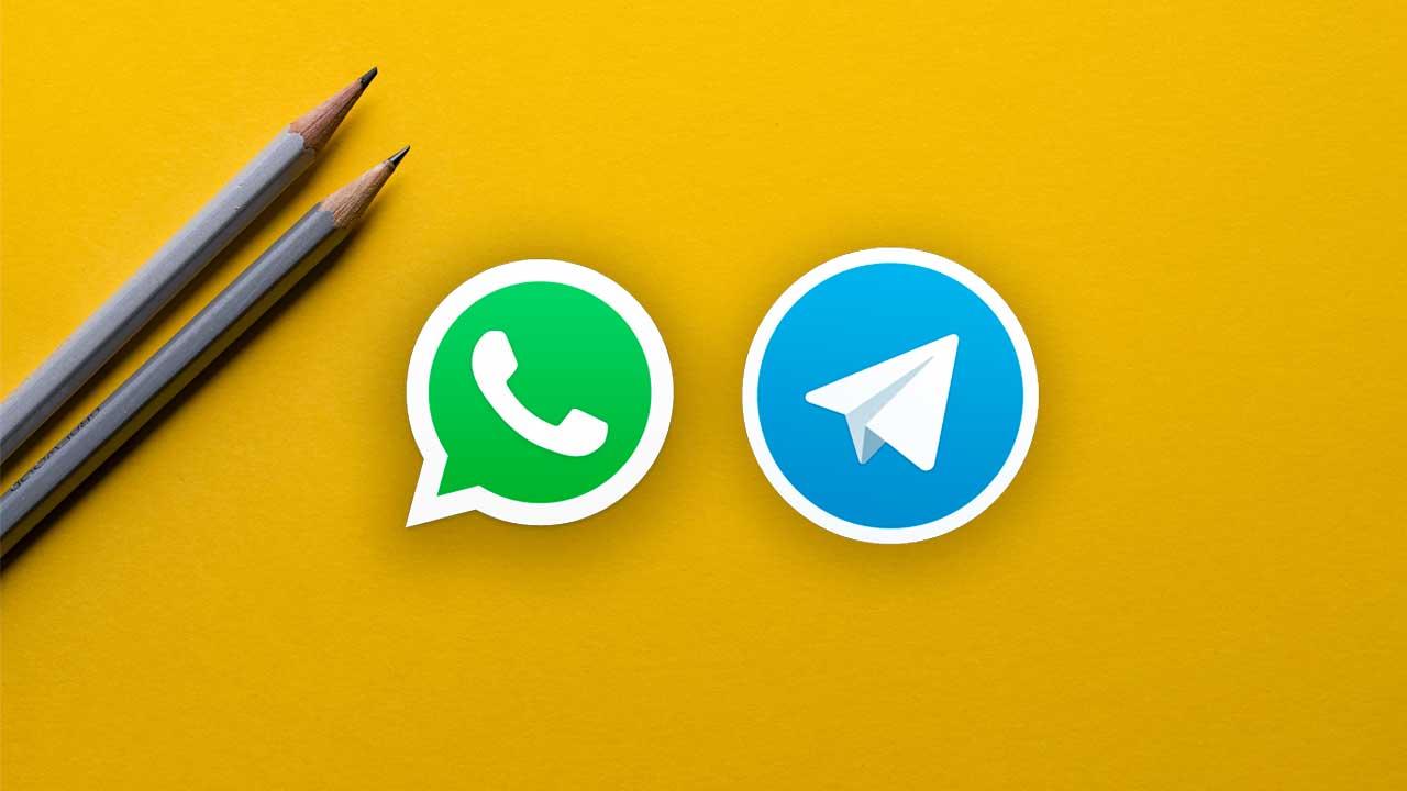 Telegram y WhatsApp notas