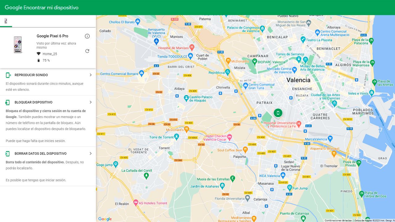 encontrar movil android mapa