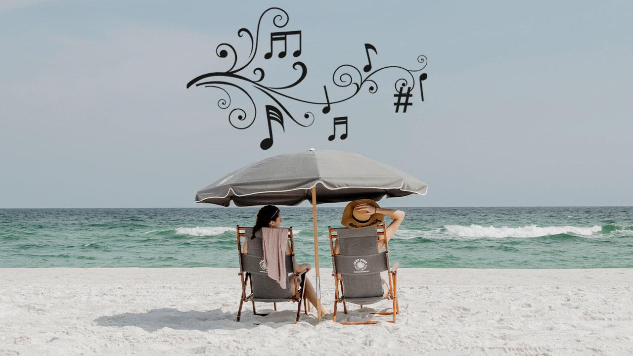 escuchar musica playa
