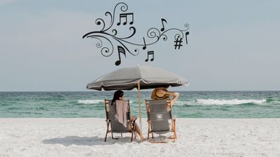 escuchar musica playa