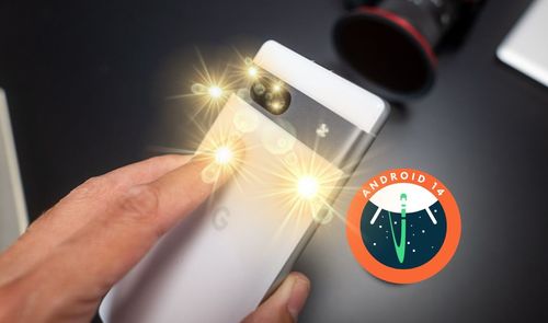 pixel 7a android 14 flash notificaciones flash