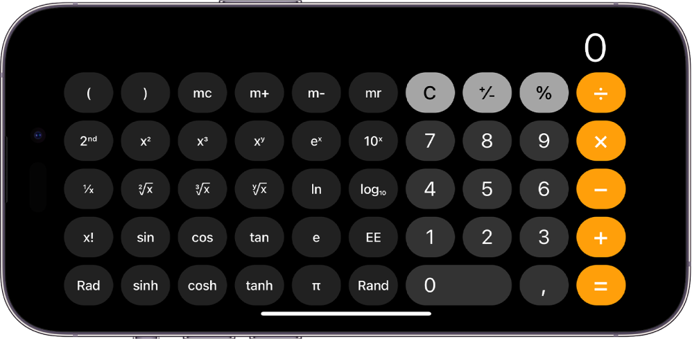 calculadora cientifica iphone