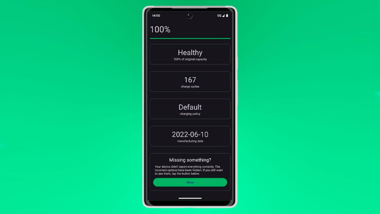 ciclos carga salud bateria android 14
