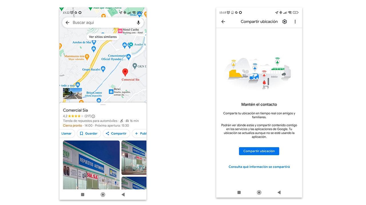compartir-ruta google maps
