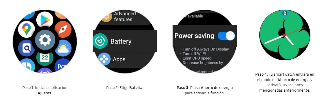 ahorro batería Galaxy watch
