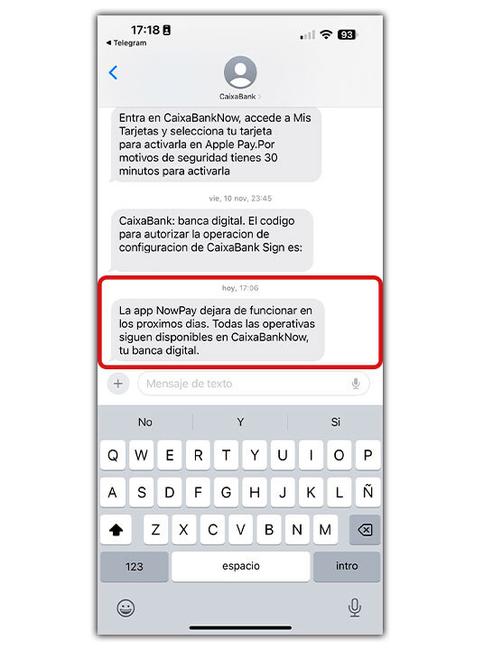 SMS CaixaBank clientes