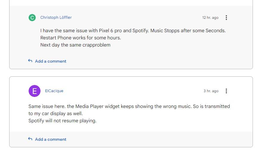 problemas de sonido Spotify foro de google