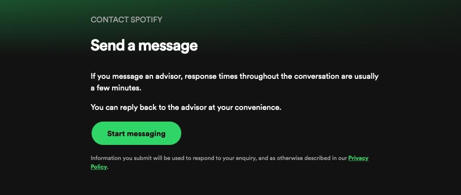 soporte Spotify