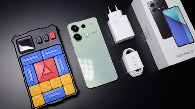 Xiaomi redmi note 13 caja, cargador y móvil