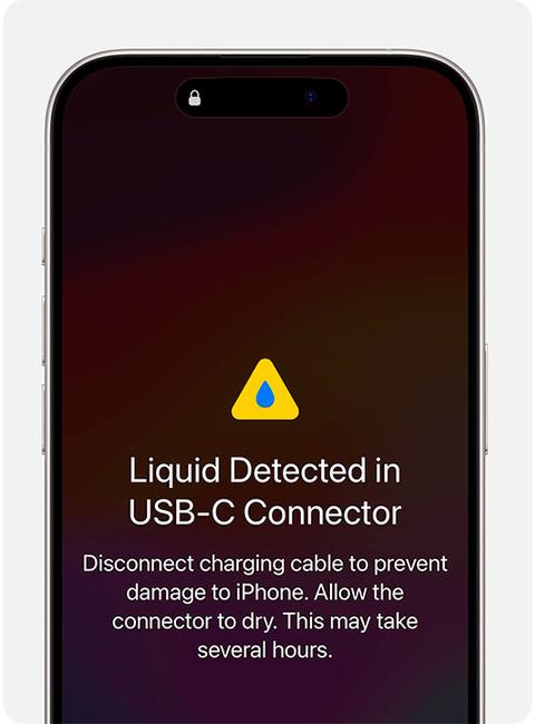 detección liquido iphone