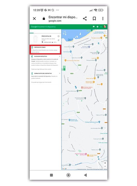 encontrar dispositivo Google