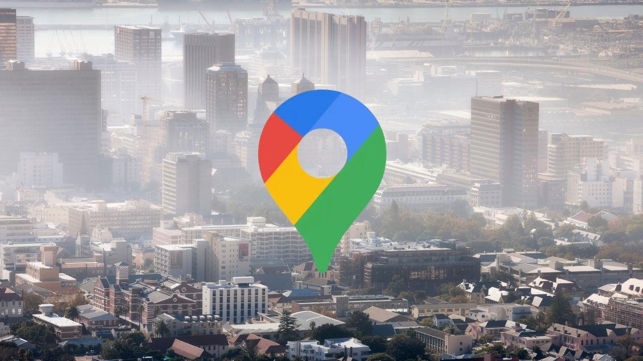 contaminación pueblo ciudad google maps