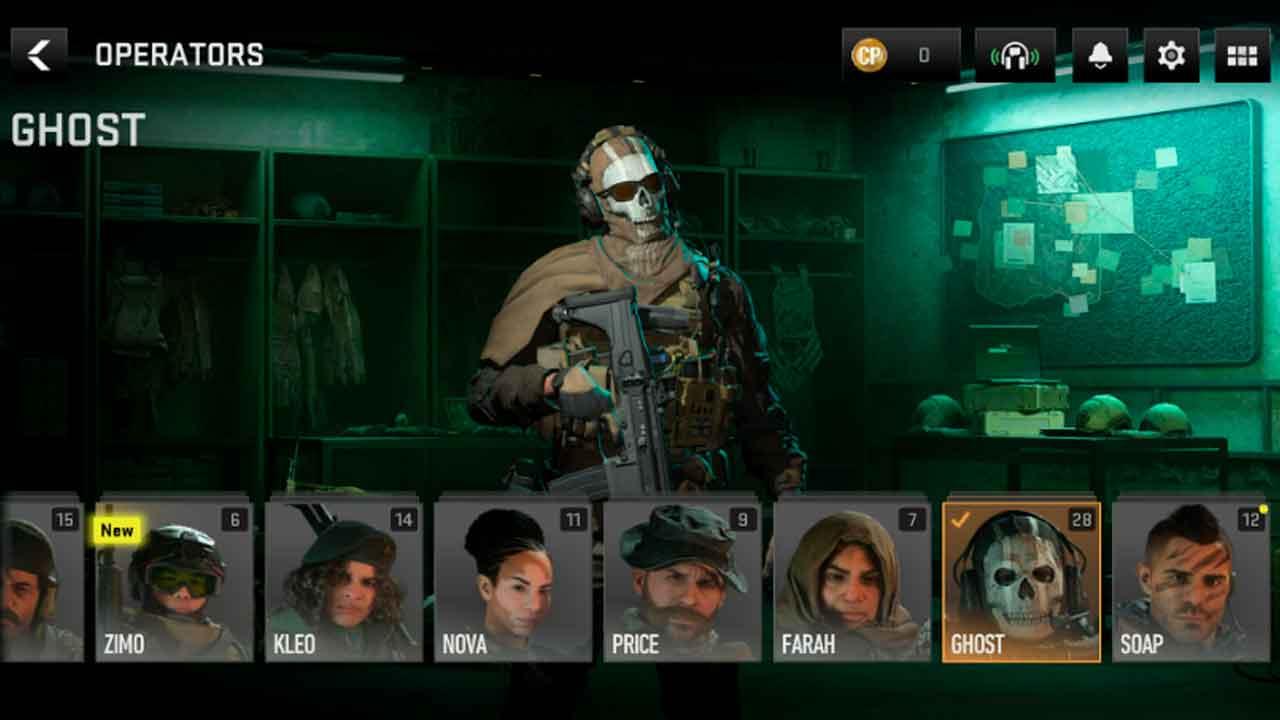 personajes call of duty warzone mobile equipo