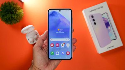 galaxy a55 pantalla plana