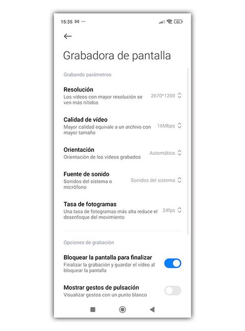 grabadora pantalla xiaomi