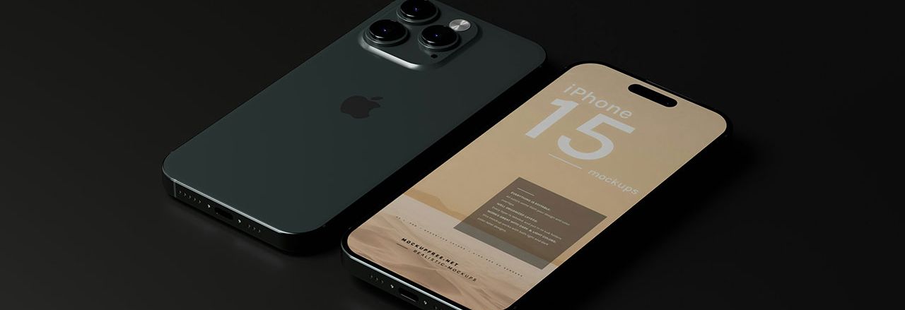 El mockup de un iPhone 15