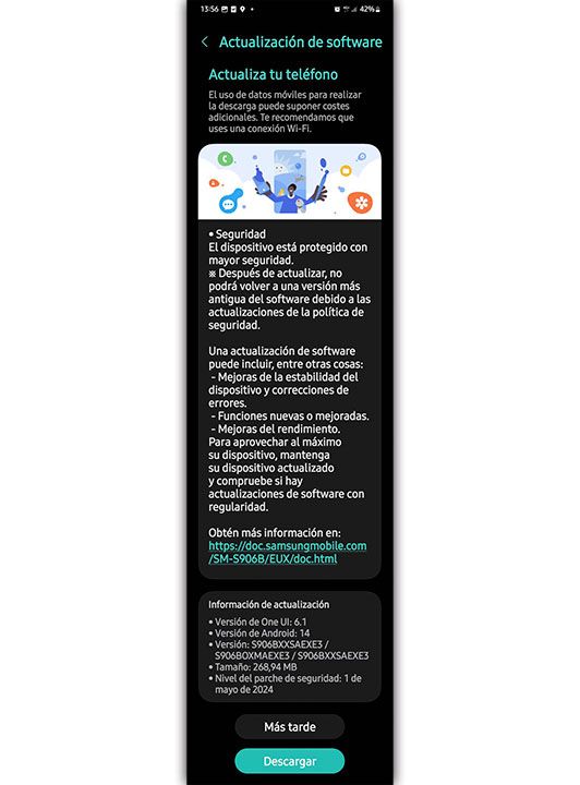 parche mayo Galaxy s22