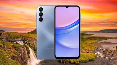 samsung Galaxy a15 en paisaje
