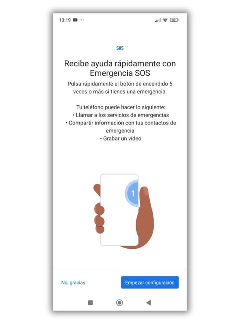 Ajustes de Llamada de emergencia 2