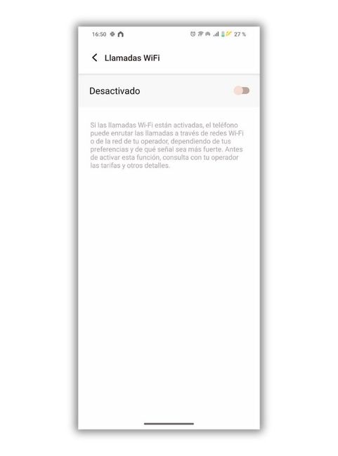 Interruptor Llamadas Wifi en iPhone