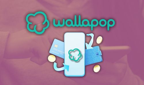 Logo de Wallapop con símbolos sobre cobros de ventas