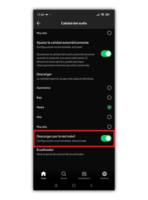 descargar red móvil spotify