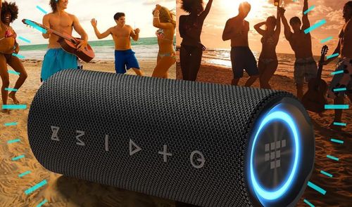 Destacada Altavoces con Bluetooth en playa