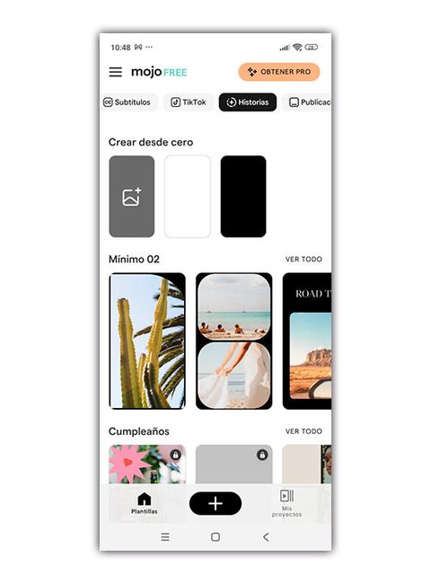 mojo crear historias Instagram