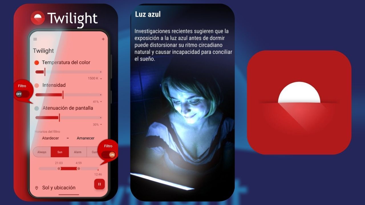 Twilight Luz Azul app