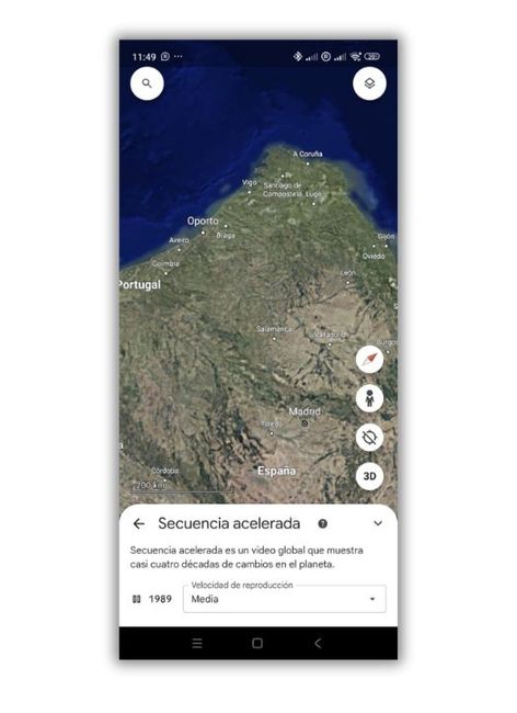 google earth secuencia acelerada años
