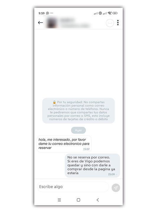 Wallapop estafa correo
