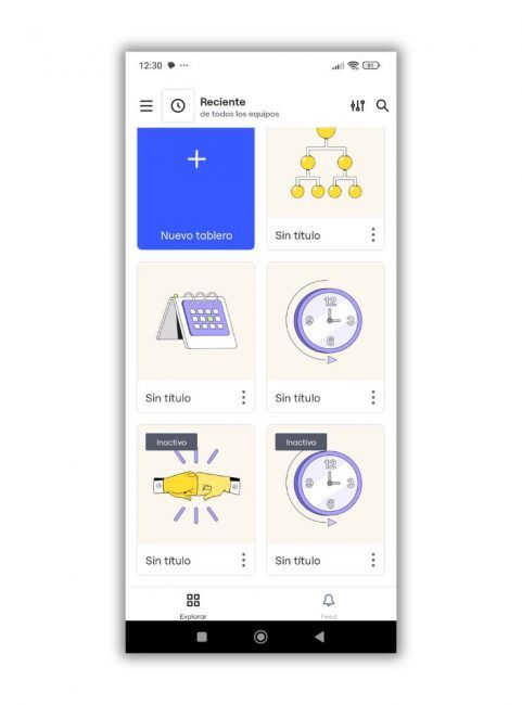 App organización visual Miro Panel