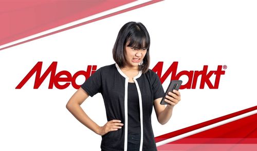chica enfadada movil logo mediamarkt
