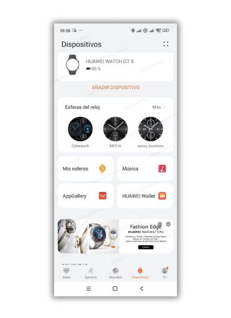 dispositivos huawei watch