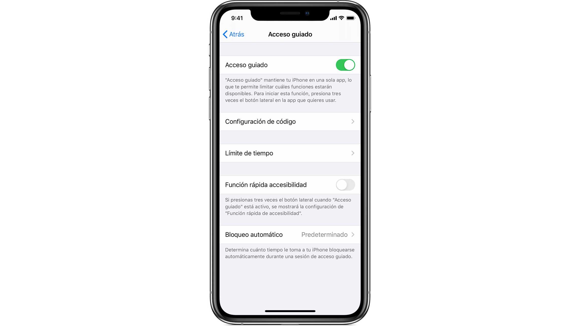 acceso guiado iPhone