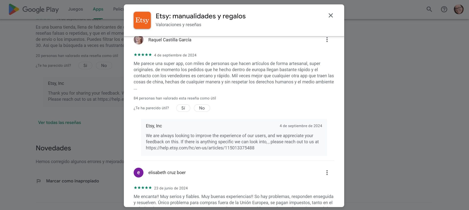 buenas opiniones etsy